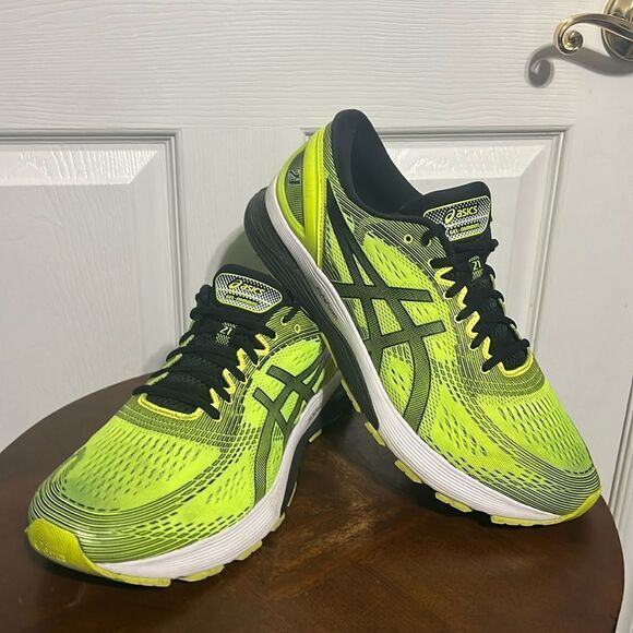 🔥🔥 ASICS GEL-Nimbus 21 Running Shoes Safety Yellow Men Sz 13 - Rare - PERFECT - Picture 1 of 14